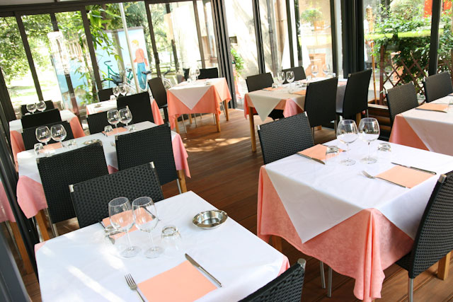 Dettaglio di arredo del Ristorante del Parco