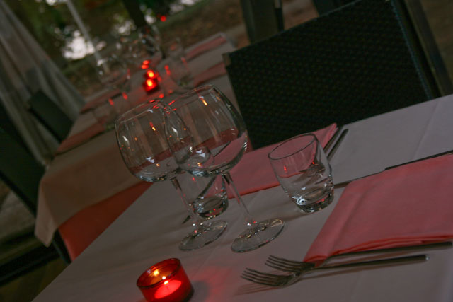 Seduta in sala del Ristorante del Parco