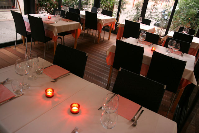 Tavoli nella veranda del Ristorante del Parco